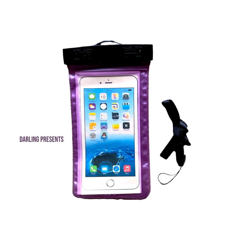 Universal Waterproof Phone Pouch Unisex Color Purple Size 4 X 7